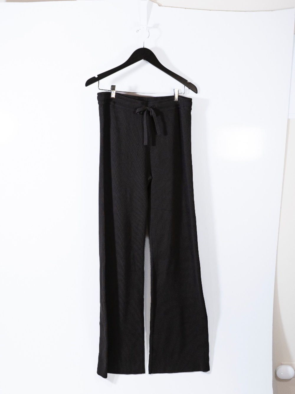 NEW Monrow Cotton Modal Sweater Knit Stretch Mid Rise Straight Leg Sweat Pants